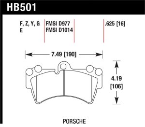 Audi Q7 Brake Pads - Front - Hawk Performance - HPS 5.0 - `07-`14